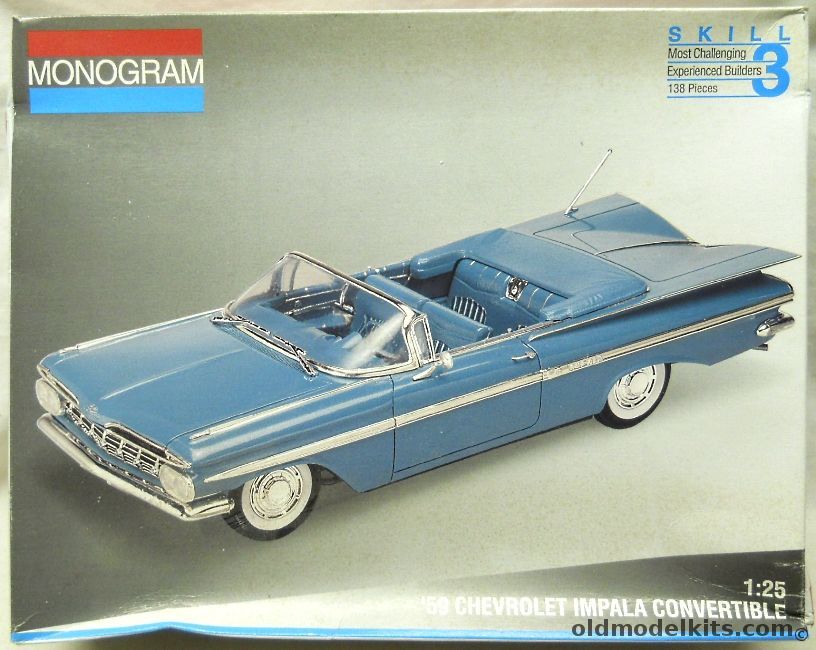 Monogram 1/24 1959 Chevrolet Impala Convertible, 2437 plastic model kit